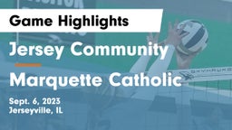 Jersey Community  vs Marquette Catholic  Game Highlights - Sept. 6, 2023