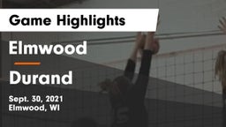 Elmwood  vs Durand  Game Highlights - Sept. 30, 2021