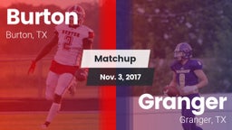 Matchup: Burton vs. Granger  2016