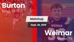 Matchup: Burton vs. Weimar  2019