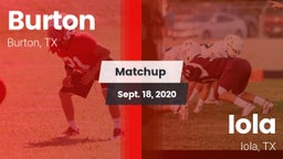 Matchup: Burton vs. Iola  2020