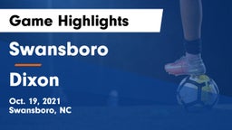 Swansboro  vs Dixon Game Highlights - Oct. 19, 2021