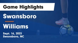 Swansboro  vs Williams  Game Highlights - Sept. 16, 2023