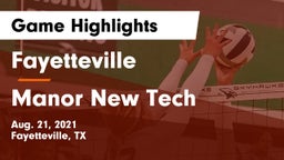 Fayetteville  vs Manor New Tech Game Highlights - Aug. 21, 2021