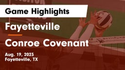 Fayetteville  vs Conroe Covenant Game Highlights - Aug. 19, 2023