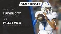 Recap: Culver City  vs. Valley View  2016