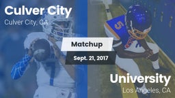 Matchup: Culver City vs. University  2017