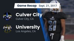 Recap: Culver City  vs. University  2017