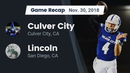 Recap: Culver City  vs. Lincoln  2018