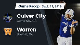 Recap: Culver City  vs. Warren  2019