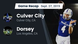 Recap: Culver City  vs. Dorsey  2019