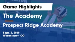 The Academy vs Prospect Ridge Academy Game Highlights - Sept. 3, 2019