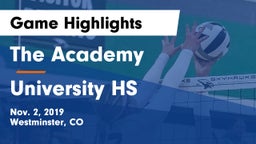 The Academy vs University HS Game Highlights - Nov. 2, 2019