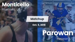 Matchup: Monticello vs. Parowan  2018