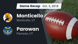 Recap: Monticello  vs. Parowan  2018