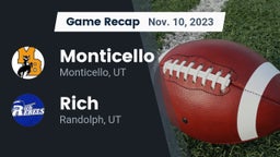 Recap: Monticello  vs. Rich  2023