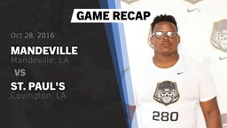 Recap: Mandeville  vs. St. Paul's  2016