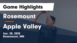 Rosemount  vs Apple Valley  Game Highlights - Jan. 28, 2020