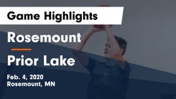 Rosemount  vs Prior Lake  Game Highlights - Feb. 4, 2020
