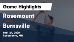Rosemount  vs Burnsville  Game Highlights - Feb. 24, 2020