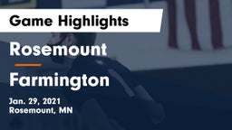 Rosemount  vs Farmington  Game Highlights - Jan. 29, 2021