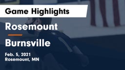 Rosemount  vs Burnsville  Game Highlights - Feb. 5, 2021