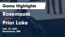 Rosemount  vs Prior Lake  Game Highlights - Feb. 23, 2021