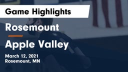 Rosemount  vs Apple Valley  Game Highlights - March 12, 2021