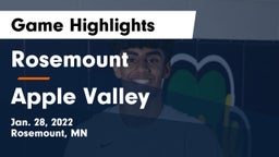 Rosemount  vs Apple Valley  Game Highlights - Jan. 28, 2022