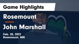 Rosemount  vs John Marshall  Game Highlights - Feb. 20, 2022