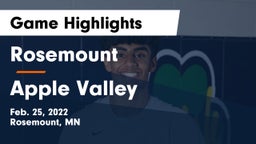 Rosemount  vs Apple Valley  Game Highlights - Feb. 25, 2022