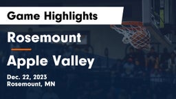 Rosemount  vs Apple Valley  Game Highlights - Dec. 22, 2023