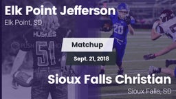 Matchup: Elk Point-Jefferson vs. Sioux Falls Christian  2018
