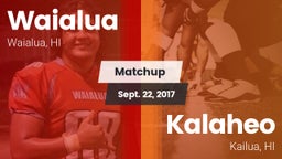 Matchup: Waialua vs. Kalaheo  2017