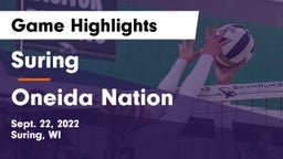 Suring  vs Oneida Nation  Game Highlights - Sept. 22, 2022