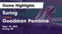 Suring  vs Goodman Pembine Game Highlights - Sept. 20, 2023