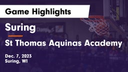 Suring  vs St Thomas Aquinas Academy Game Highlights - Dec. 7, 2023
