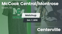 Matchup: McCook Central/Montr vs. Centerville 2016