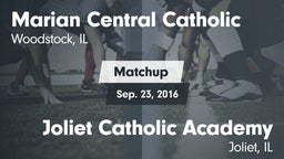 Matchup: Marian Central Catho vs. Joliet Catholic Academy  2016