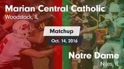 Matchup: Marian Central Catho vs. Notre Dame  2016