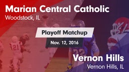 Matchup: Marian Central Catho vs. Vernon Hills  2016