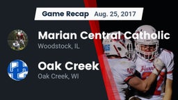 Recap: Marian Central Catholic  vs. Oak Creek  2017