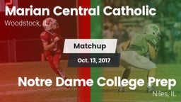 Matchup: Marian Central Catho vs. Notre Dame College Prep 2017