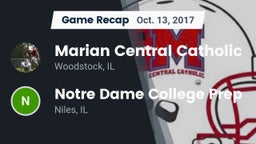 Recap: Marian Central Catholic  vs. Notre Dame College Prep 2017