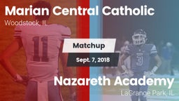 Matchup: Marian Central Catho vs. Nazareth Academy  2018
