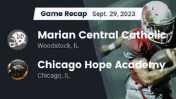 Recap: Marian Central Catholic  vs. Chicago Hope Academy  2023