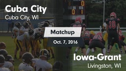 Matchup: Cuba City vs. Iowa-Grant  2016