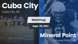 Matchup: Cuba City vs. Mineral Point  2017