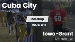 Matchup: Cuba City vs. Iowa-Grant  2018