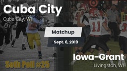 Matchup: Cuba City vs. Iowa-Grant  2019